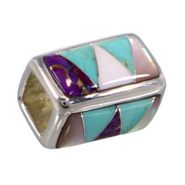 Turquoise Multicolor Jewelry Sterling Silver Bead Pendant HS38840